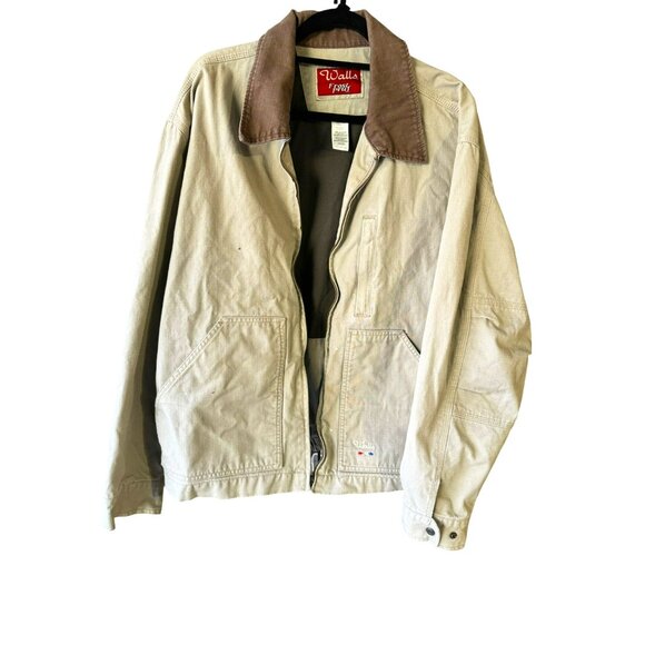 VTG Walls Frost Pruf Mens Large Tall Stone Canvas Jacket Chore Coat Barn Jacket - Picture 1 of 16